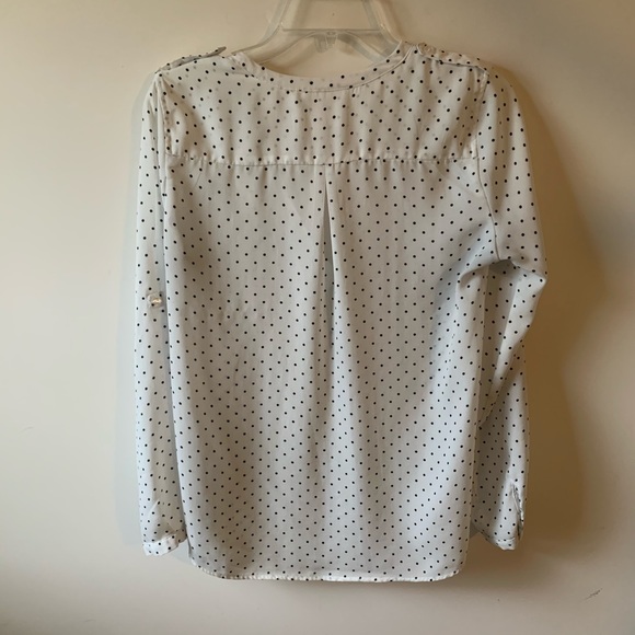White and black pot a dot shirt size S - Picture 4 of 4